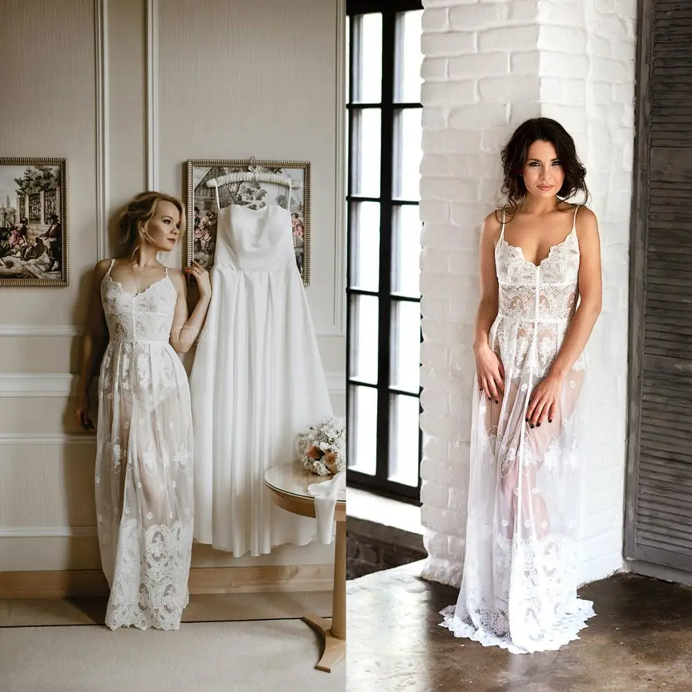 Spaghetti Women Sexy Bathgown Lace Illusion Bridal Bathrope Wedding Prom Party Bathrobes Pyjams Robes Women Pajama
Spaghetti Women Sexy Bathgown Lace Illusion Bridal Bathrope Wedding Prom Party Bathrobes Pyjams Robes Women Pajama