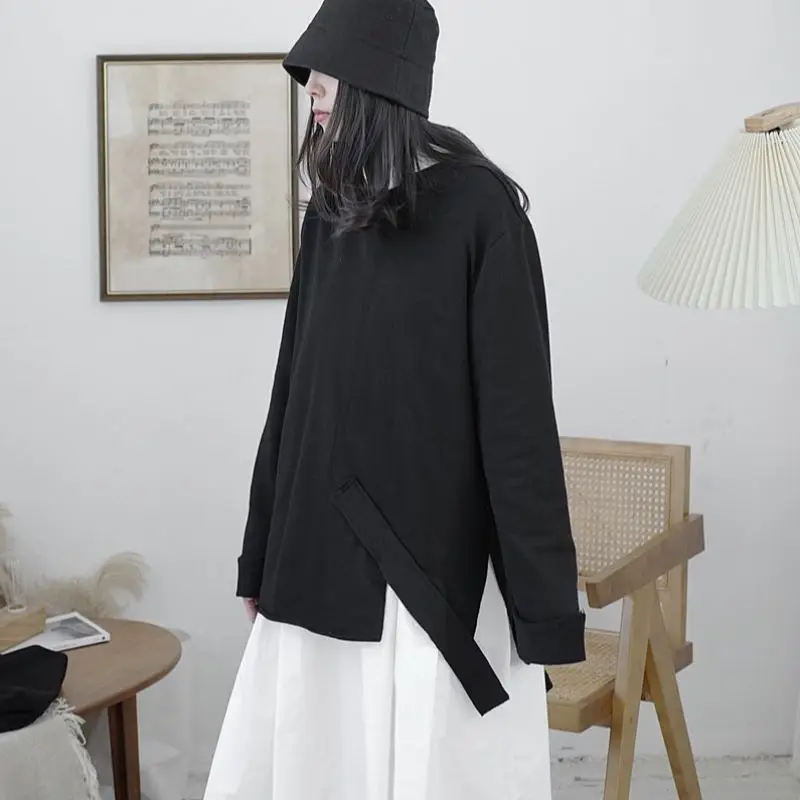 Women's New Autumn And Winter Sweatshirt Modeling Deconstruction Round Collar Solid Color Loose Loose Loose Hem
Women's New Autumn And Winter Sweatshirt Modeling Deconstruction Round Collar Solid Color Loose Loose Loose Hem