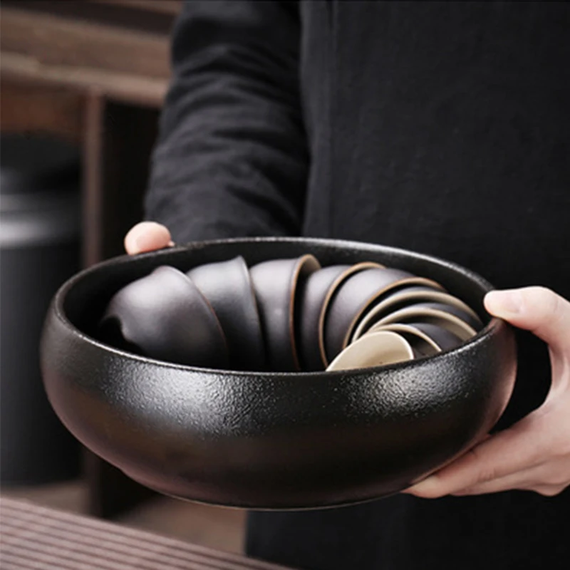 Large Black Pottery Tea Wash Household Coarse Ceramic Tea Set Accessories Tea Wash Bowls Tea Ceremony Multi-function Tea Wash
Large Black Pottery Tea Wash Household Coarse Ceramic Tea Set Accessories Tea Wash Bowls Tea Ceremony Multi-function Tea Wash