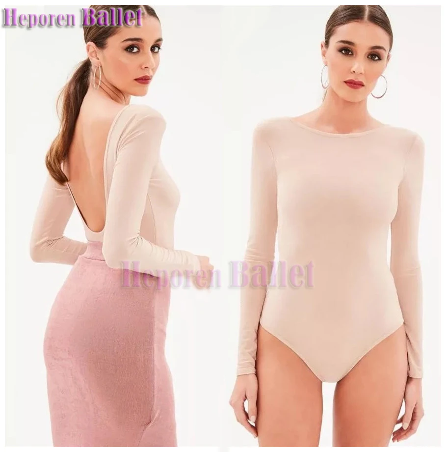 Ladies And Girls Big Backless Long-Sleeved Nude Casual Bottoming-Shirt Cotton Slimming Ballet Training Jumpsuit
Ladies And Girls Big Backless Long-Sleeved Nude Casual Bottoming-Shirt Cotton Slimming Ballet Training Jumpsuit
