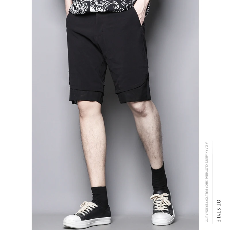 Summer simple fashion urban design sense mesh personality splicing casual Slim Fit Pant Suit Shorts men
Summer simple fashion urban design sense mesh personality splicing casual Slim Fit Pant Suit Shorts men