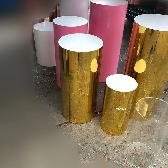 3pcs)Luxury and gold/ White Acrylic Round Display Plinth Wedding Pedestal stand for wedding stage senyu1648
3pcs)Luxury and gold/ White Acrylic Round Display Plinth Wedding Pedestal stand for wedding stage senyu1648