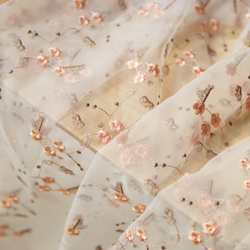 Pink flower Embroidered organza lace fabric for Girl Dress,Prom Dress, bride dress, Evening Dress, Couture Gowns
Pink flower Embroidered organza lace fabric for Girl Dress,Prom Dress, bride dress, Evening Dress, Couture Gowns