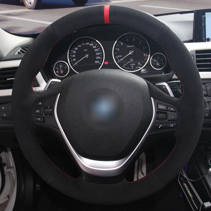 Black suede steering wheel cover for BMW F20 F21 F22 F23 F30 F31 F34 F32 F33 F36
Black suede steering wheel cover for BMW F20 F21 F22 F23 F30 F31 F34 F32 F33 F36