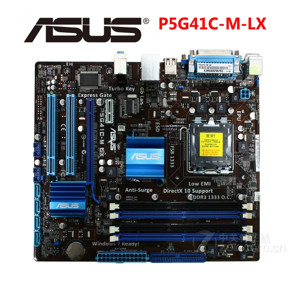 ASUS P5G41C-M LX Motherboard 1066MHz 2 x DDR2 DDR3 8GB LGA 775 G41 P5G41CM LX Desktop Mainboard Systemboard SATA II Plate Used
ASUS P5G41C-M LX Motherboard 1066MHz 2 x DDR2 DDR3 8GB LGA 775 G41 P5G41CM LX Desktop Mainboard Systemboard SATA II Plate Used