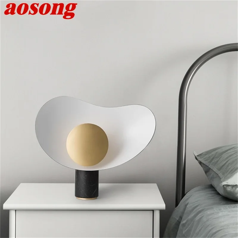 AOSONG Contemporary Nordic Creative Table Lamp LED Marble Desk Light for Home Bedroom Decoration
AOSONG Contemporary Nordic Creative Table Lamp LED Marble Desk Light for Home Bedroom Decoration
