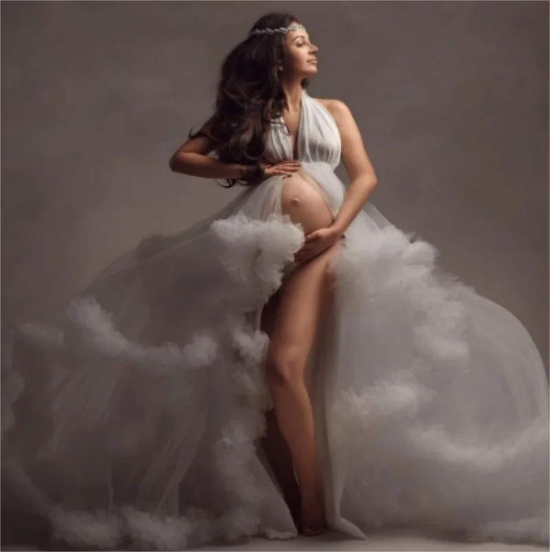 Plus Size Maternity Elegant Night Robe V Neck Ruffles Split Party Sleepwear Custom Made Floor Length Sleeveless Nightgowns Robes
Plus Size Maternity Elegant Night Robe V Neck Ruffles Split Party Sleepwear Custom Made Floor Length Sleeveless Nightgowns Robes