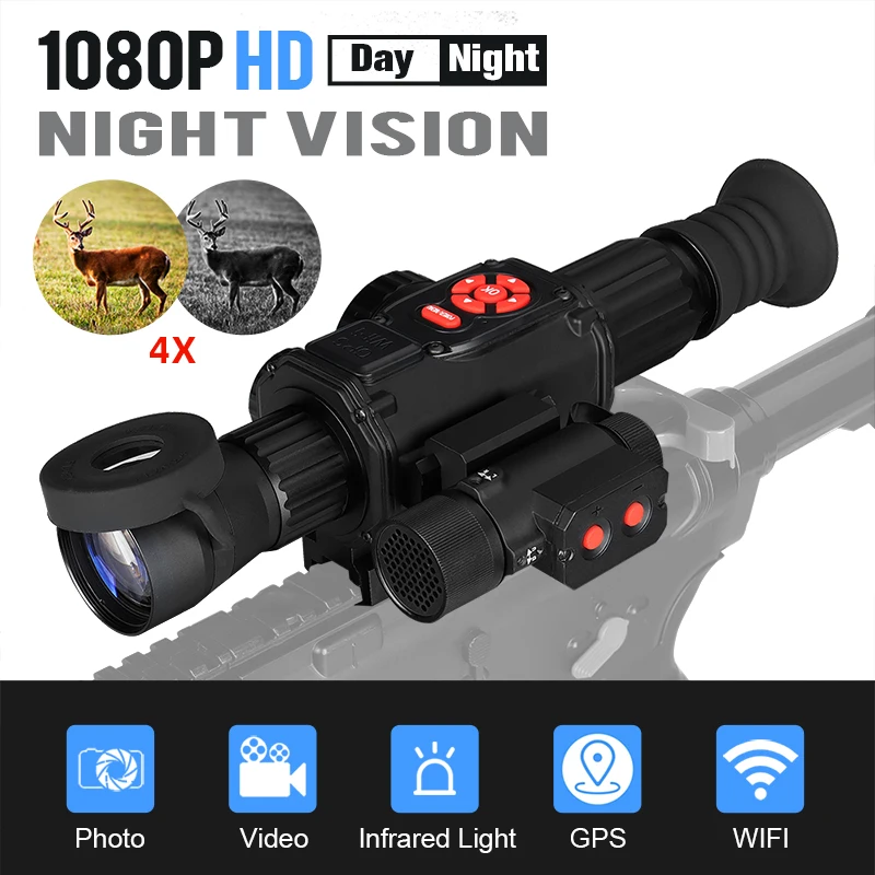 EAGLEEYE Tactical 5X Magnification Multifunctional Night Vision Scope OLED Display For Hunting Telescope HS27-0030
EAGLEEYE Tactical 5X Magnification Multifunctional Night Vision Scope OLED Display For Hunting Telescope HS27-0030