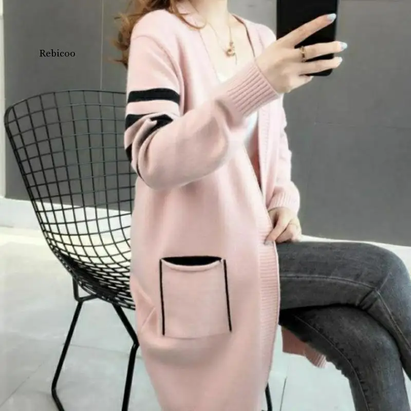 Spring Autumn Korean Loose Sweater Women Coat Solid Knitting Outwear Female Casual Pockets Open Stitch Cardigan
Spring Autumn Korean Loose Sweater Women Coat Solid Knitting Outwear Female Casual Pockets Open Stitch Cardigan