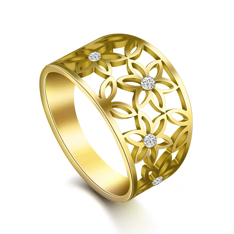 My shape Filigree Flower of Life Women Ring Zircon Stainless Steel Rings Rose Gold Color Cute Finger Ring Mother Gift Jewellery
My shape Filigree Flower of Life Women Ring Zircon Stainless Steel Rings Rose Gold Color Cute Finger Ring Mother Gift Jewellery