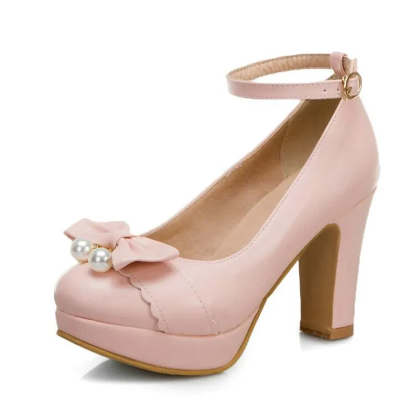 Women Sweet Bow 8cm High Heels Shoes Mary Janes Pumps Platform Work Shoes Women Dress Wedding Shoes Big Size 33-43
Women Sweet Bow 8cm High Heels Shoes Mary Janes Pumps Platform Work Shoes Women Dress Wedding Shoes Big Size 33-43