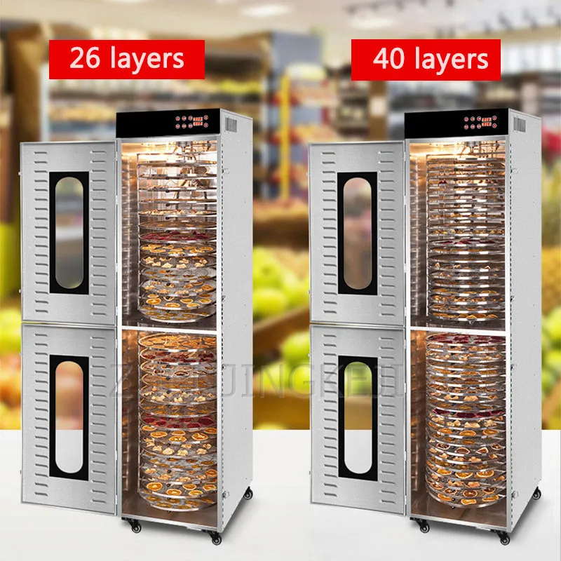 26 Floors Food Dryer Rotating Fruit Machine Fruit Tea And Vegetables Dehydration Air Dryer Sausages 6000W Food Drying Appliances
26 Floors Food Dryer Rotating Fruit Machine Fruit Tea And Vegetables Dehydration Air Dryer Sausages 6000W Food Drying Appliances