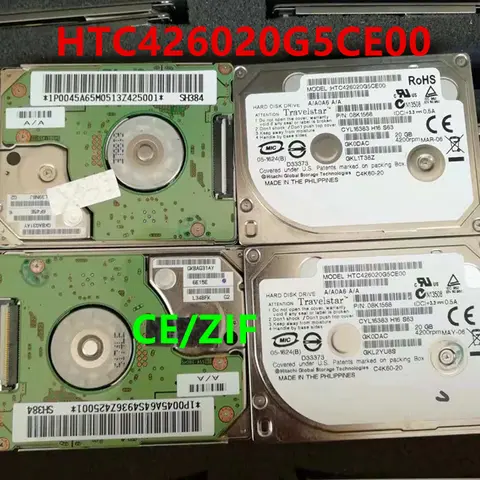 HDD originale quasi nuovo per Hitachi 20GB 1.8 "CE/ZIF 2MB 4200RPM per HDD interno per HDD portatile per HTC 426020 G5CE00