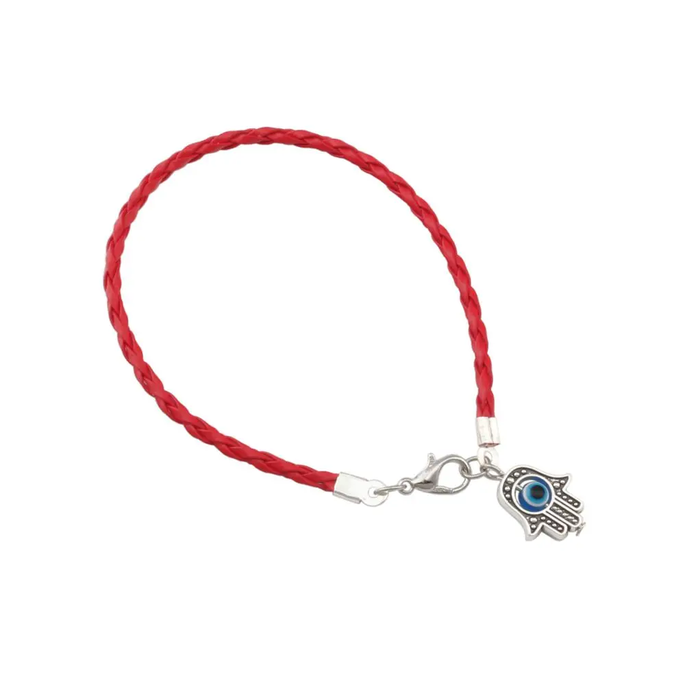 100Pcs Red Leatheroid Braided String Kabbalah Hamsa Hand Charms Bracelets A01125
100Pcs Red Leatheroid Braided String Kabbalah Hamsa Hand Charms Bracelets A01125
