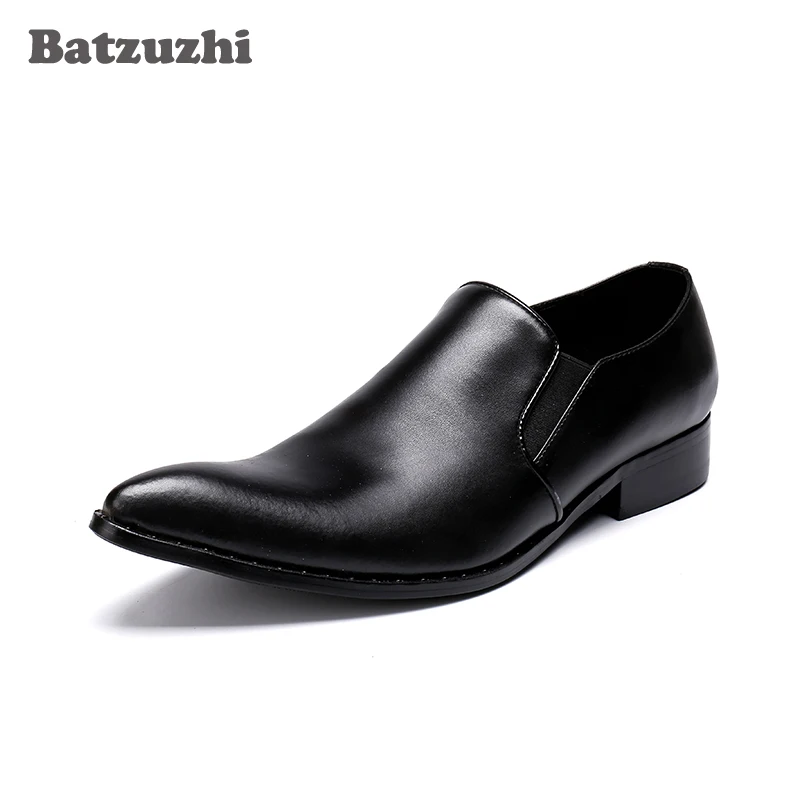 Batzuzhi/черные мужские туфли из натуральной кожи; Zapatos Hombre; Официальная деловая модельная обувь; Кожаные туфли с острым носком высокого качества; Большие американские размеры 12
Batzuzhi/черные мужские туфли из натуральной кожи; Zapatos Hombre; Официальная деловая модельная обувь; Кожаные туфли с острым носком высокого качества; Большие американские размеры 12