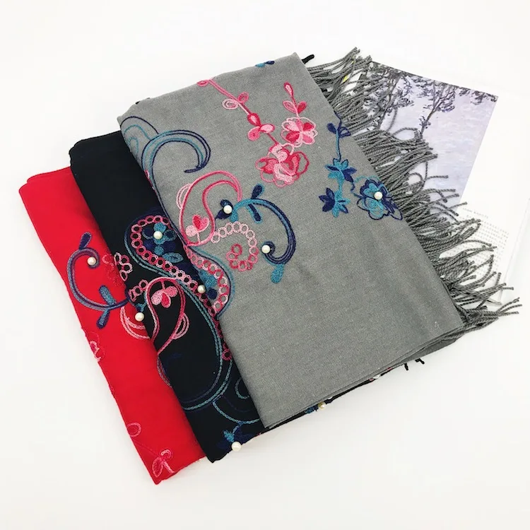 2022 Luxury Thick Winter Scarf Women Warm Cashmere Pearl Plum Embroidery Flower Tassel Shawl Wrap Blanket Hijab Scarf Pashmina
2022 Luxury Thick Winter Scarf Women Warm Cashmere Pearl Plum Embroidery Flower Tassel Shawl Wrap Blanket Hijab Scarf Pashmina