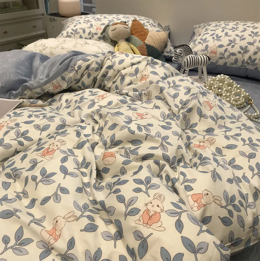 Sweet cute leaf rabbit bedding set,pastoral single double cotton twin full queen home textile bed sheet pillow case quilt cover
Sweet cute leaf rabbit bedding set,pastoral single double cotton twin full queen home textile bed sheet pillow case quilt cover