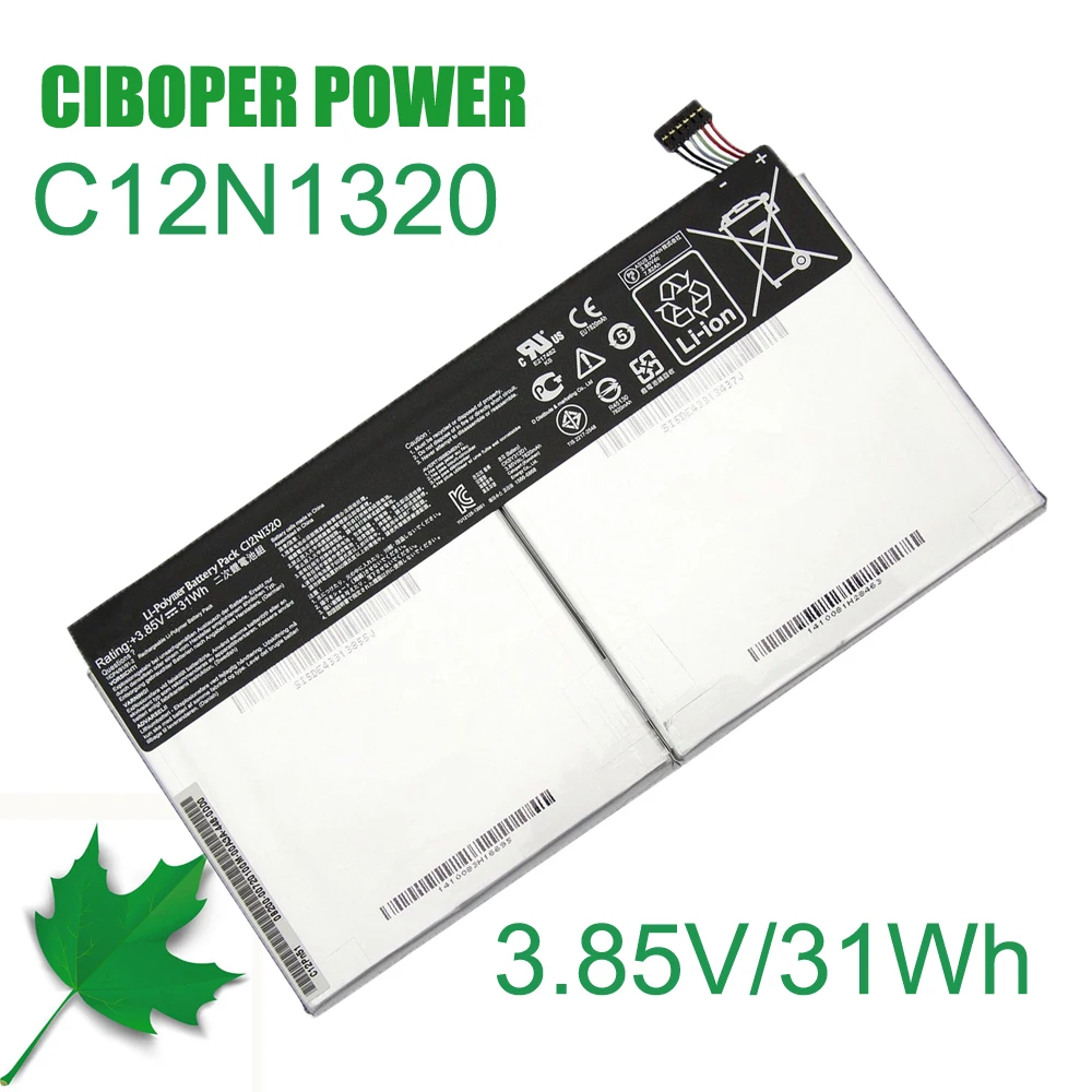 CP New Laptop Battery C12N1320 3.85V 31WH For Transformer Book T100 T100T T100TA T100TA-C1 Series T100TAM-DK026B T100TAF-DK008
CP New Laptop Battery C12N1320 3.85V 31WH For Transformer Book T100 T100T T100TA T100TA-C1 Series T100TAM-DK026B T100TAF-DK008