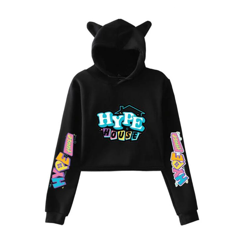 The Hype House Crop Top Hoodie Charli D'Amelio Kawaii Cat Ear Long Sleeve Cropped Sweatshirt Hooded Pullover Tops Streetwear
The Hype House Crop Top Hoodie Charli D'Amelio Kawaii Cat Ear Long Sleeve Cropped Sweatshirt Hooded Pullover Tops Streetwear