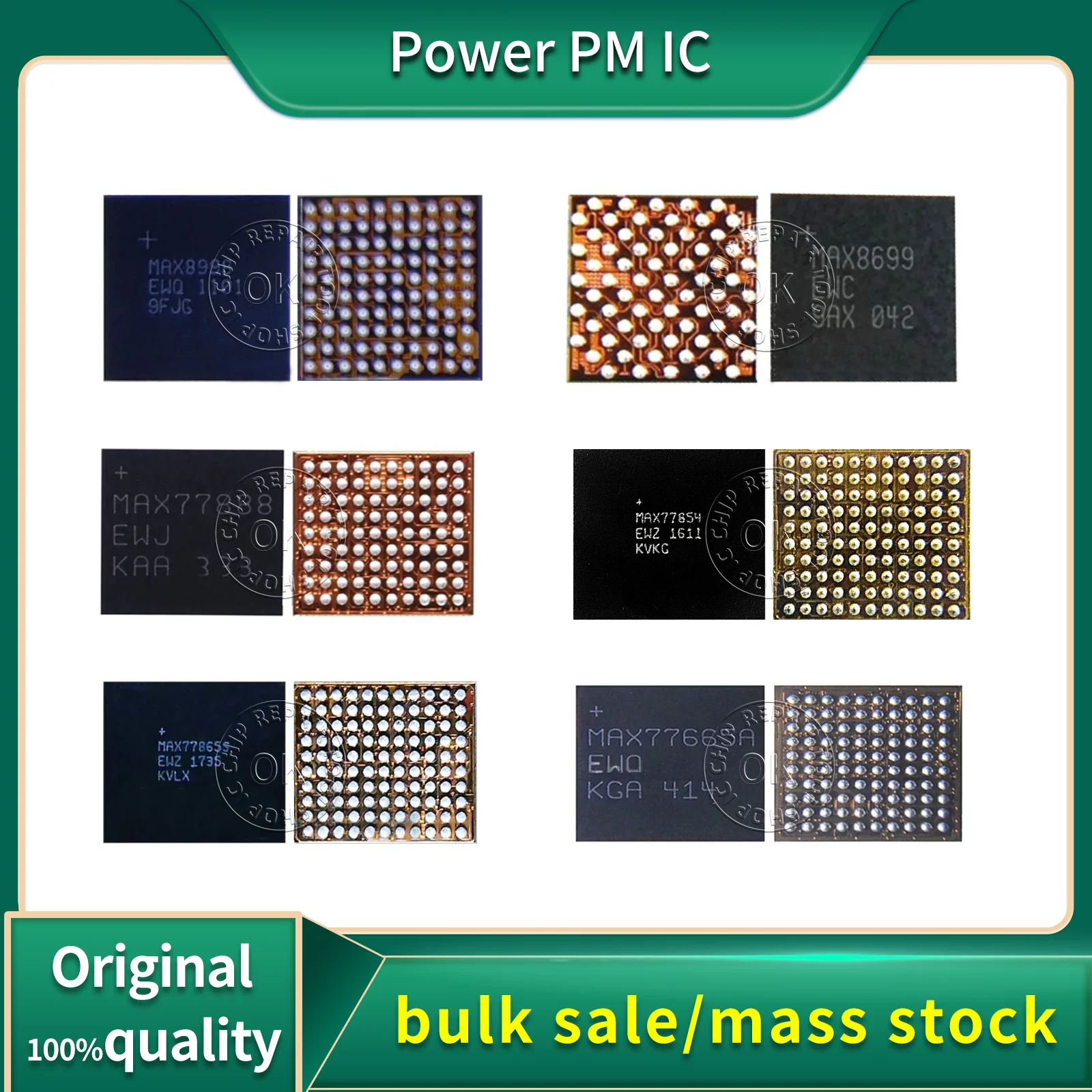MAX8998 MAX8699 MAX77888 MAX77854 MAX77865S MAX77665A MAX98505EWV MAX77693 MAX9895B MAX98925EWV MAX77888G Power PM IC Chip
MAX8998 MAX8699 MAX77888 MAX77854 MAX77865S MAX77665A MAX98505EWV MAX77693 MAX9895B MAX98925EWV MAX77888G Power PM IC Chip
