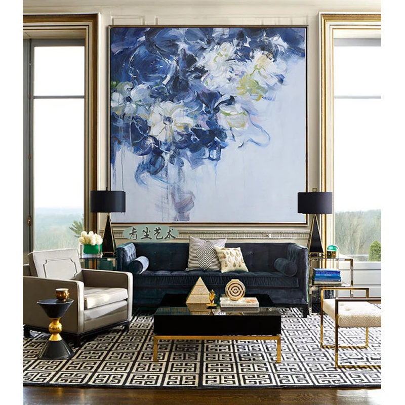 American neo-classical Small Blue Flower Abstract Oil Painting Garden Club Office Hallway Stairs Bedroom Paintings
American neo-classical Small Blue Flower Abstract Oil Painting Garden Club Office Hallway Stairs Bedroom Paintings