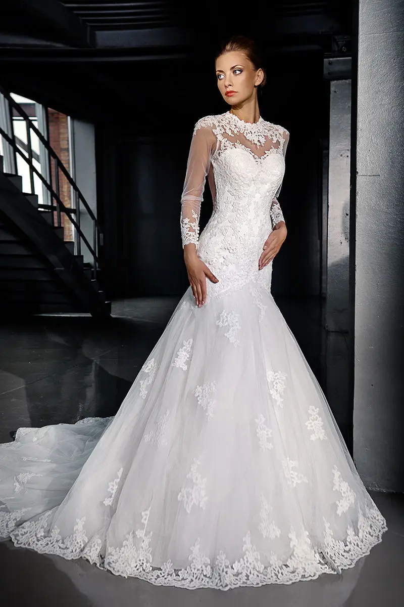 Elegant Mermaid Bridal gown Mermaid With Long Sleeves 2018 robe de mariee vestido de noiva lace mother of the bride dresses
Elegant Mermaid Bridal gown Mermaid With Long Sleeves 2018 robe de mariee vestido de noiva lace mother of the bride dresses