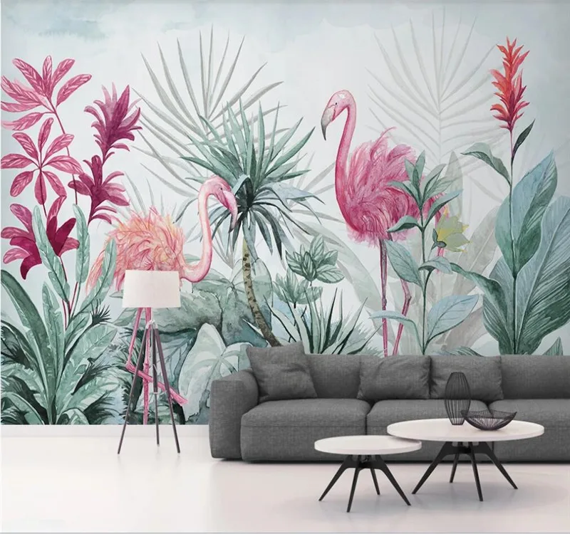 Custom wallpaper Nordic ins tropical plant flamingo background wall-high-end waterproof material
Custom wallpaper Nordic ins tropical plant flamingo background wall-high-end waterproof material