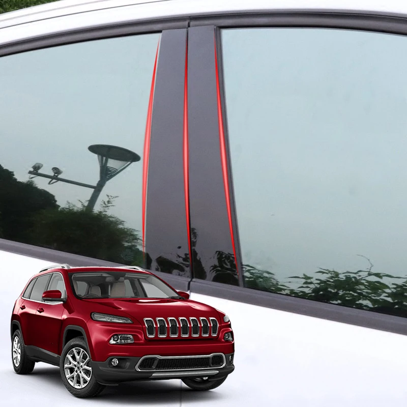 For Jeep Cherokee 2016-2020 6pcs Car Styling PVC Car Window Pillar Trim Sticker Middle BC Column Sticker External Accessories
For Jeep Cherokee 2016-2020 6pcs Car Styling PVC Car Window Pillar Trim Sticker Middle BC Column Sticker External Accessories