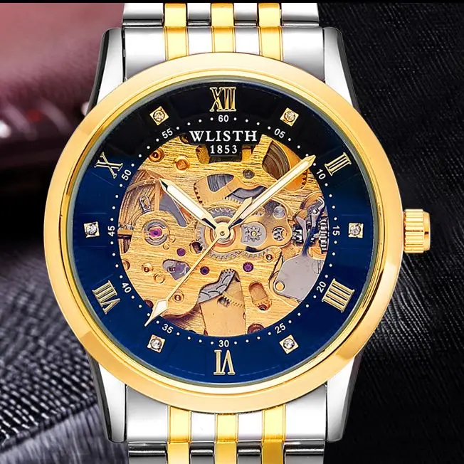 WLISTH Retro Royal Skeleton Diamond Men's Mechanical Watches Waterproof Luminous Men Auto Winding Belt Wrist Watch Reloj Hombre
WLISTH Retro Royal Skeleton Diamond Men's Mechanical Watches Waterproof Luminous Men Auto Winding Belt Wrist Watch Reloj Hombre