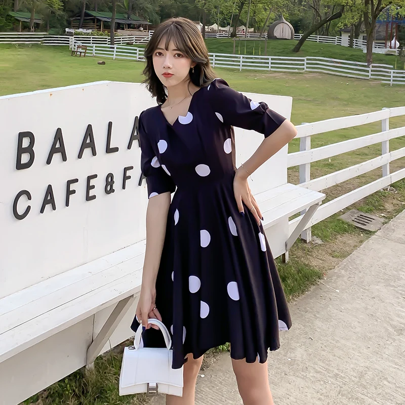 Elegant Women Dress 2020 Dresses Women Summer New Fashion Female Polka Dot Mini Dress
Elegant Women Dress 2020 Dresses Women Summer New Fashion Female Polka Dot Mini Dress