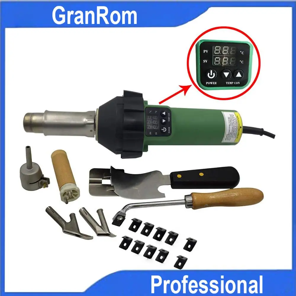 1600W Digitally Controlled Heating Gun Plastic Welding Gun PVC TPO Roofing Welding Hot Air Gun Plastic Flooring Welding Gun
1600W Digitally Controlled Heating Gun Plastic Welding Gun PVC TPO Roofing Welding Hot Air Gun Plastic Flooring Welding Gun