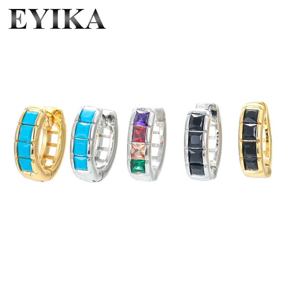 EYIKA Gold Silver Color Small Hoop Earrings Cute Multicolor Zircon Crystal Rainbow Women Circle Earring Fashion Jewelry Gift
EYIKA Gold Silver Color Small Hoop Earrings Cute Multicolor Zircon Crystal Rainbow Women Circle Earring Fashion Jewelry Gift