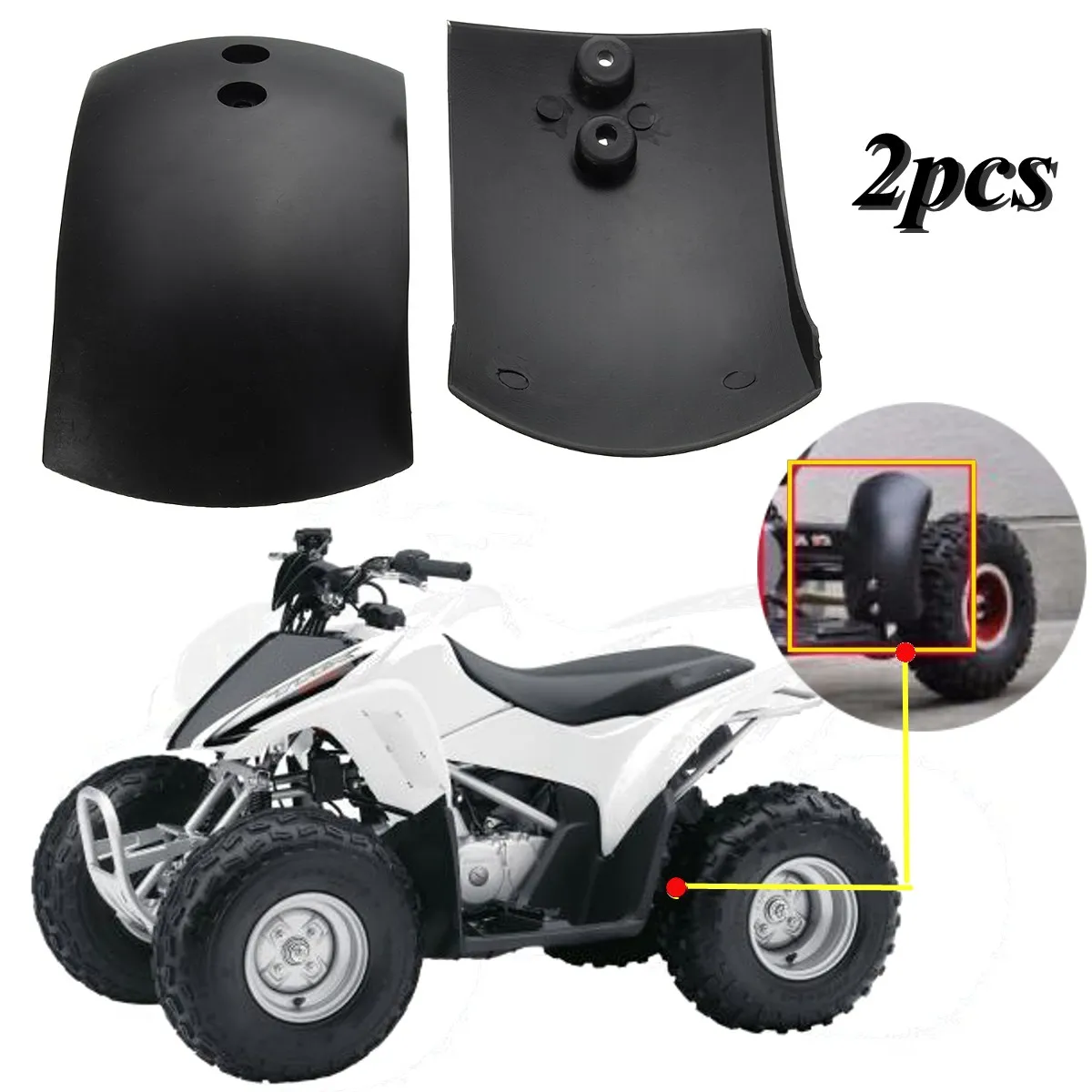 2 Pieces Black Mud guardmudguards Standard fit for 47cc & 49cc pullstart mini quads
2 Pieces Black Mud guardmudguards Standard fit for 47cc & 49cc pullstart mini quads