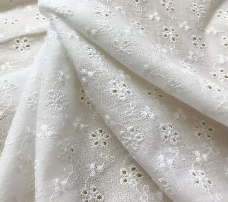 Off White Cotton Lace Fabric By Yard, Cotton Eyelet Flower Fabric, Girl Dress Fabric, Overlay Or Garment Sewing 51" Wide
Off White Cotton Lace Fabric By Yard, Cotton Eyelet Flower Fabric, Girl Dress Fabric, Overlay Or Garment Sewing 51" Wide