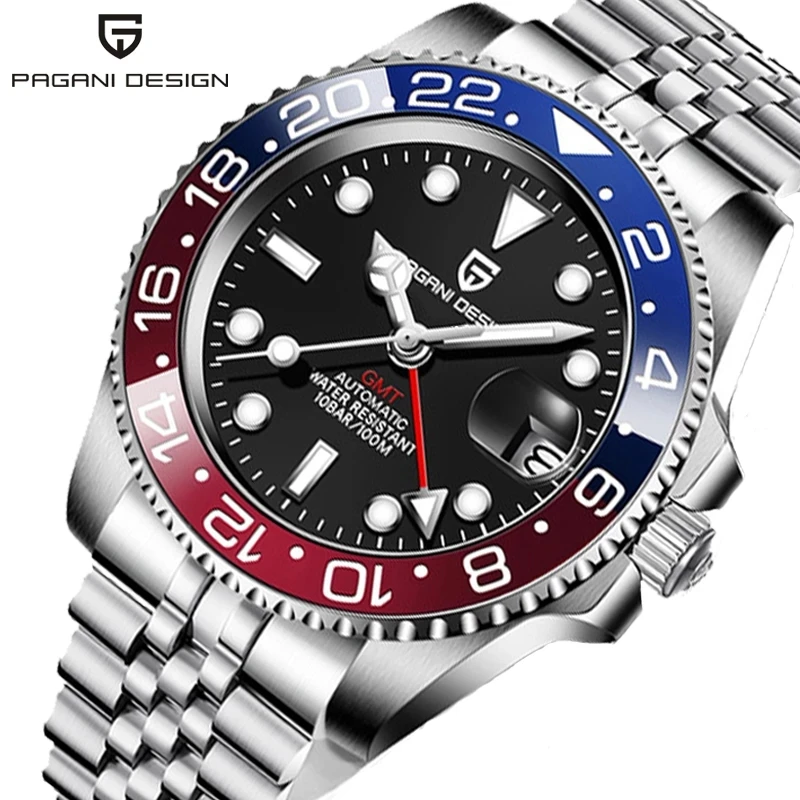 PAGANI DESIGN 40mm Men's Automatic Mechanical Watch Sapphire Stainless Steel GMT Watch Top Brand Sports Waterproof Watch for Men
PAGANI DESIGN 40mm Men's Automatic Mechanical Watch Sapphire Stainless Steel GMT Watch Top Brand Sports Waterproof Watch for Men