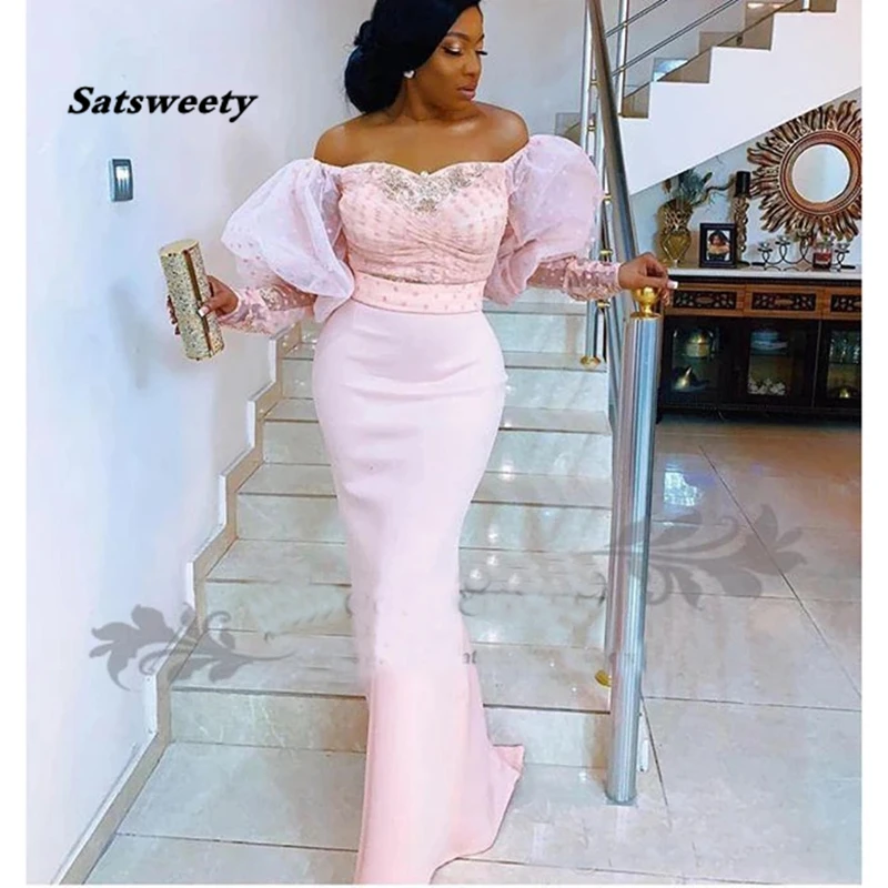 Nigerian Lace Long Sleeve Evening Dresses Off the Shoulder Puff Sleeves African Arabic Formal Celebrity Prom Party Gowns
Nigerian Lace Long Sleeve Evening Dresses Off the Shoulder Puff Sleeves African Arabic Formal Celebrity Prom Party Gowns