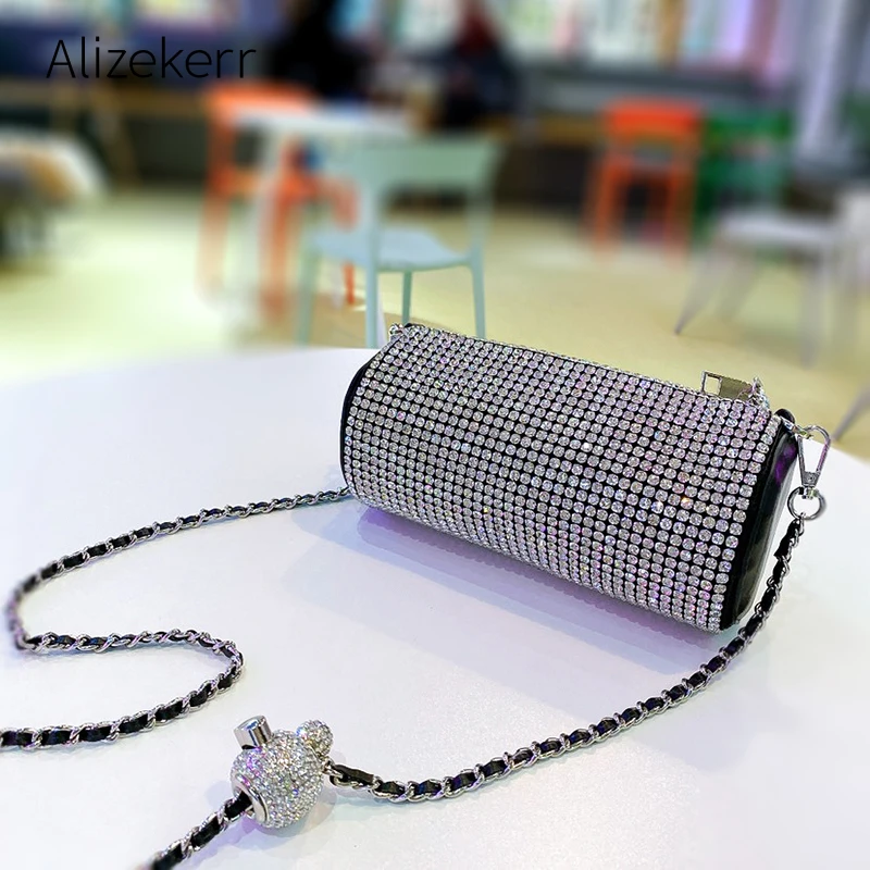 Rhinestone Barrel Shaped Evening Bag 2021 New Luxury Round Little Crystal Clutch Purses For Women Designer Handbags High Quality
Rhinestone Barrel Shaped Evening Bag 2021 New Luxury Round Little Crystal Clutch Purses For Women Designer Handbags High Quality