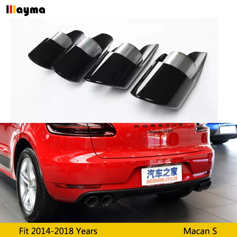 Glossy black Tail Exhaust Tips Muffler Pipe For Porsche Macan S 2014 - 2018 Macan s turbo GTS Stainless Steel mufflers 4pcs/set
Glossy black Tail Exhaust Tips Muffler Pipe For Porsche Macan S 2014 - 2018 Macan s turbo GTS Stainless Steel mufflers 4pcs/set