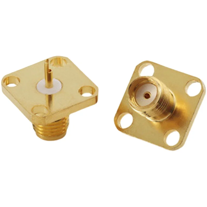 SMA-kFD Antenna, female module, outer screw, inner hole, flange plate, four hole fixed square plate welding RF
SMA-kFD Antenna, female module, outer screw, inner hole, flange plate, four hole fixed square plate welding RF
