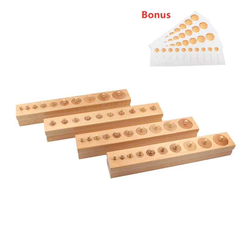Cylinder Blocks Montessori Sensorial Materials Wooden Toys Kids Educational Equipment Early Learning Tools (Economic Version)
Cylinder Blocks Montessori Sensorial Materials Wooden Toys Kids Educational Equipment Early Learning Tools (Economic Version)
