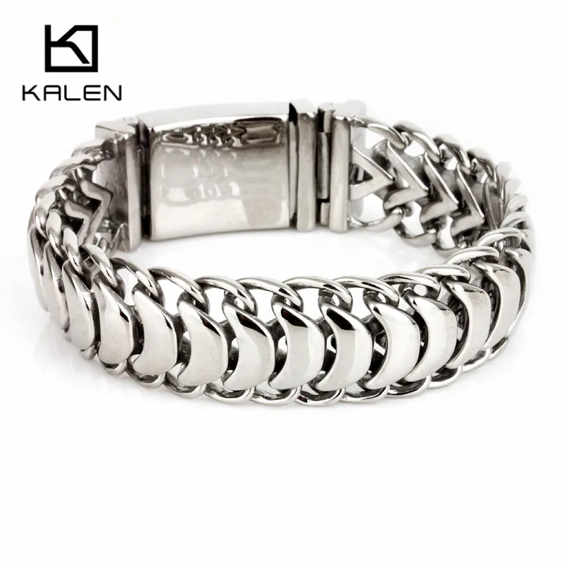 Kalen New High Polished Shiny Bracelets 19/20/22cm Stainless Steel Bike Link Chain Bike Chain Bracelets Fashion Male Accessories
Kalen New High Polished Shiny Bracelets 19/20/22cm Stainless Steel Bike Link Chain Bike Chain Bracelets Fashion Male Accessories