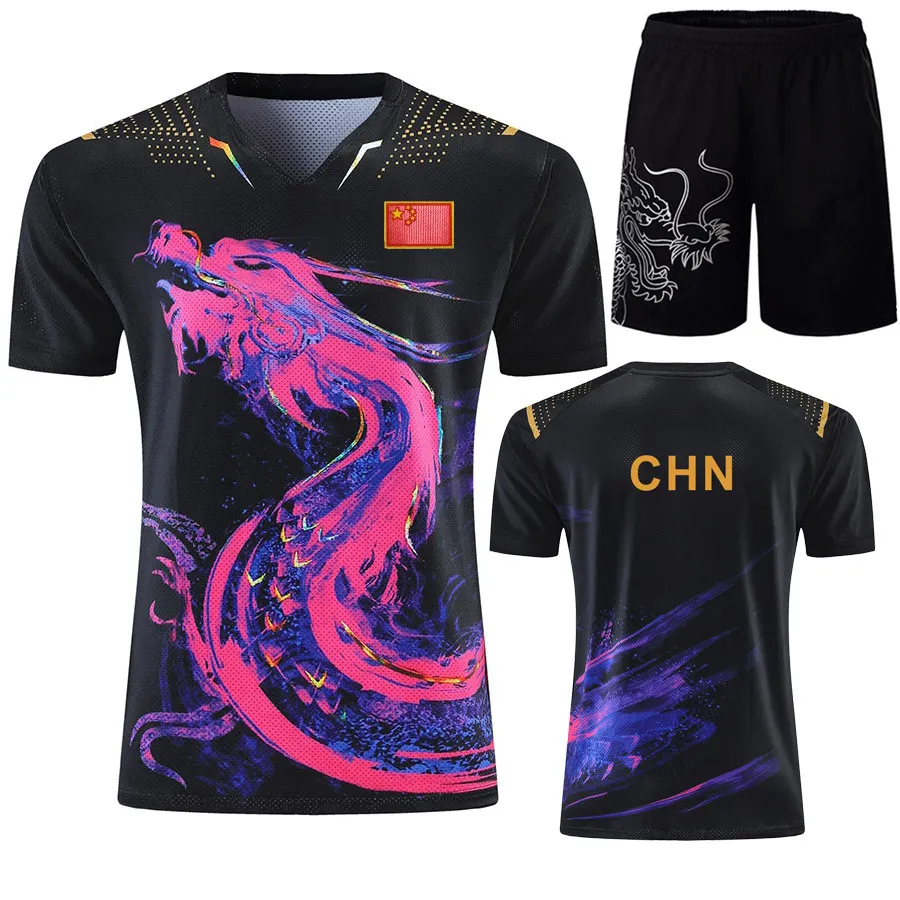 China Dragon table tennis shirts shorts Dry fit Men Women Child ping pong suits Table tennis clothes Sets sport t Shirt jerseys
China Dragon table tennis shirts shorts Dry fit Men Women Child ping pong suits Table tennis clothes Sets sport t Shirt jerseys