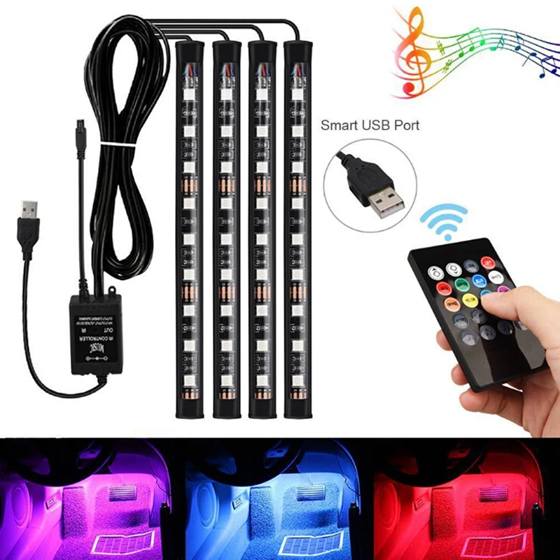 4x 9LED RGB интерьер автомобиля атмосферу ног полосы светильник USB Зарядное устройство Декор Светильник
4x 9LED RGB интерьер автомобиля атмосферу ног полосы светильник USB Зарядное устройство Декор Светильник