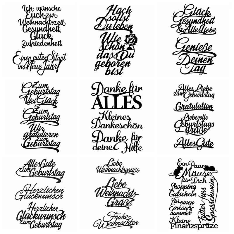 Deutsch Words About Xmas Blessings Die Cuts For Card Making 2020 Diy Scrapbooking Album Crafts Metal Cutting Dies Stencils 2020
Deutsch Words About Xmas Blessings Die Cuts For Card Making 2020 Diy Scrapbooking Album Crafts Metal Cutting Dies Stencils 2020