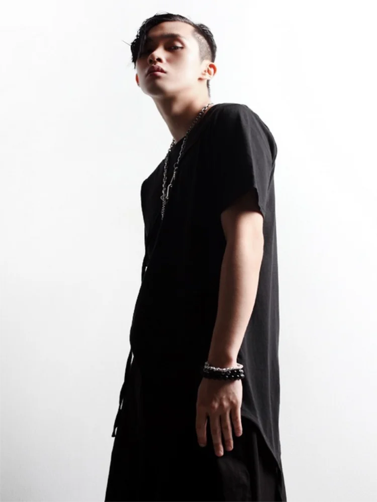Men'S Short Sleeve t-Shirt Summer New Round Collar Personality Irregular Drawstring Design Hip Hop Street Size Half Sleeve
Men'S Short Sleeve t-Shirt Summer New Round Collar Personality Irregular Drawstring Design Hip Hop Street Size Half Sleeve