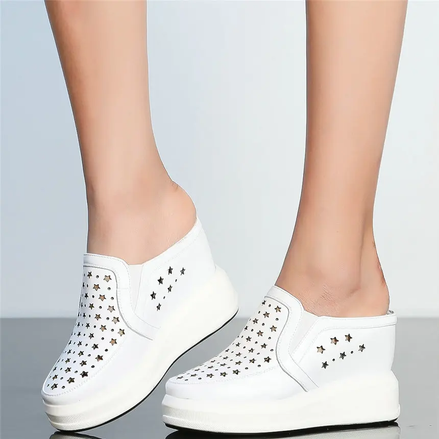 Platform Casual Shoes Women Hollow Genuine Leather Wedges High Heel Gladiator Sandals Female Summer Round Toe Fashion Sneakers
Platform Casual Shoes Women Hollow Genuine Leather Wedges High Heel Gladiator Sandals Female Summer Round Toe Fashion Sneakers
