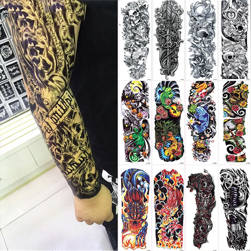 4 Sheets Large Temporary Tattoos Sticker Men Women Cool Skull Forest Fish Full Arm Half Leg Shoulder Sleeve Fake Body Art Totem
4 Sheets Large Temporary Tattoos Sticker Men Women Cool Skull Forest Fish Full Arm Half Leg Shoulder Sleeve Fake Body Art Totem