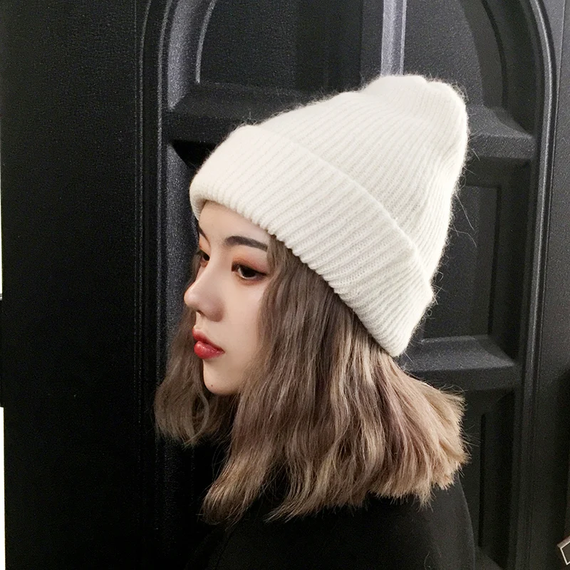 H3558 Women Knitted Beanie Hat Female Men Korean Warm Thickened Rabbit Hair Cap Casual Autumn Winter Pure Color Skullies Hats
H3558 Women Knitted Beanie Hat Female Men Korean Warm Thickened Rabbit Hair Cap Casual Autumn Winter Pure Color Skullies Hats