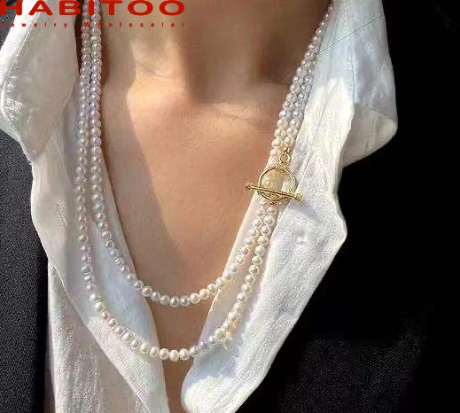 Fashion Design Long 48Inch 6-7mm Natural White Freshwater Pearl Choker Necklace for Women 14K Gold Filled OT Clasp Jewelry Gift
Fashion Design Long 48Inch 6-7mm Natural White Freshwater Pearl Choker Necklace for Women 14K Gold Filled OT Clasp Jewelry Gift