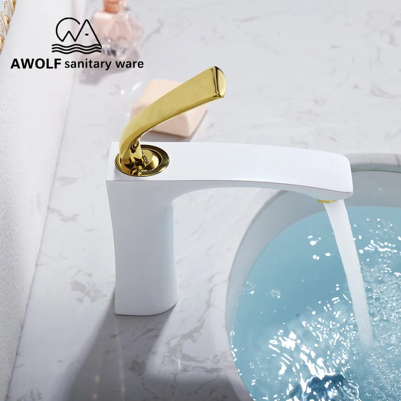 Solid Brass Basin Faucet Matte Black Chrome White Gold Bathroom Sink Faucet Modren Hot Cold Mixer Water Tap ML8078
Solid Brass Basin Faucet Matte Black Chrome White Gold Bathroom Sink Faucet Modren Hot Cold Mixer Water Tap ML8078